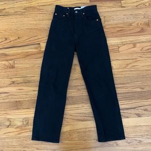 Levi’s Ribcage straight ankle womens jeans black sprout W24 L27